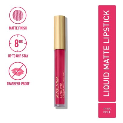 Myglamm Ultimatte Long-Stay Matte Liquid Lipstick - Pink Doll