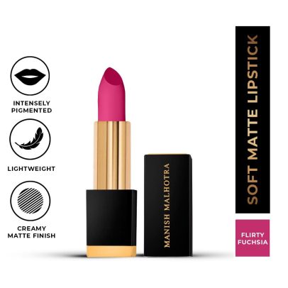 MyGlamm Manish Malhotra Soft Matte Lipstick - Flirty Fuchsia
