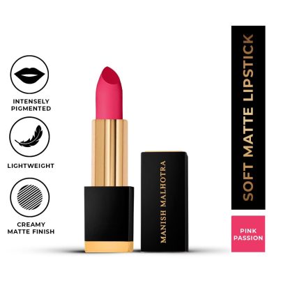 MyGlamm Manish Malhotra Soft Matte Lipstick - Pink Passion