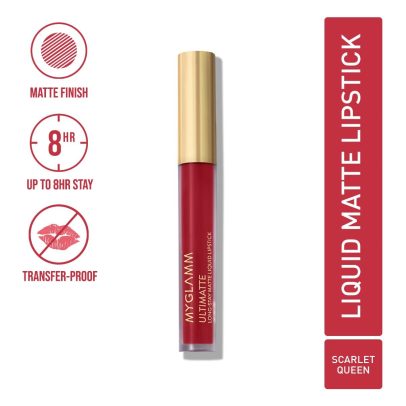 MyGlamm Ultimatte Long-Stay Matte Liquid Lipstick - Scarlet Queen