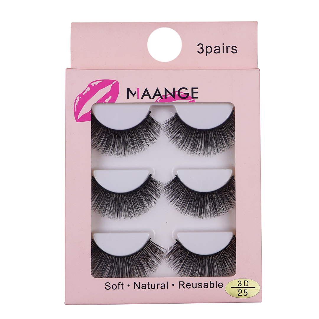 Maange 3d Natural Eyelash 3 pair- No25