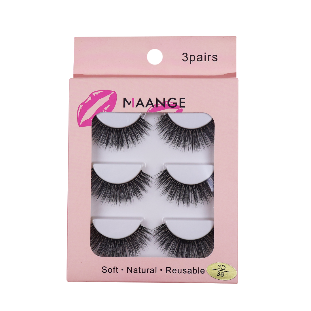 Maange 3d Natural Eyelash 3 pair- No36