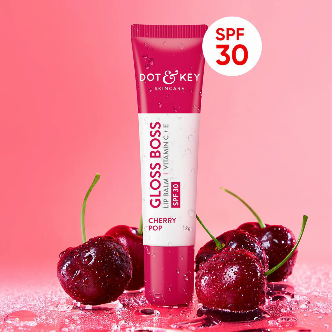 Dot & Key Gloss Boss Vitamin C + E SPF30 Lip Balm - Cheryy Pop