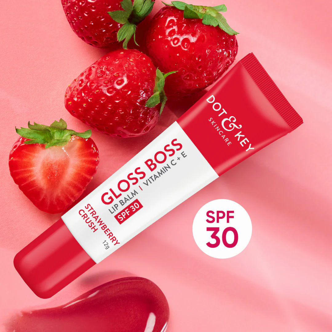 Dot & Key Gloss Boss Vitamin C + E SPF30 Lip Balm - Strawberry Crush 12g