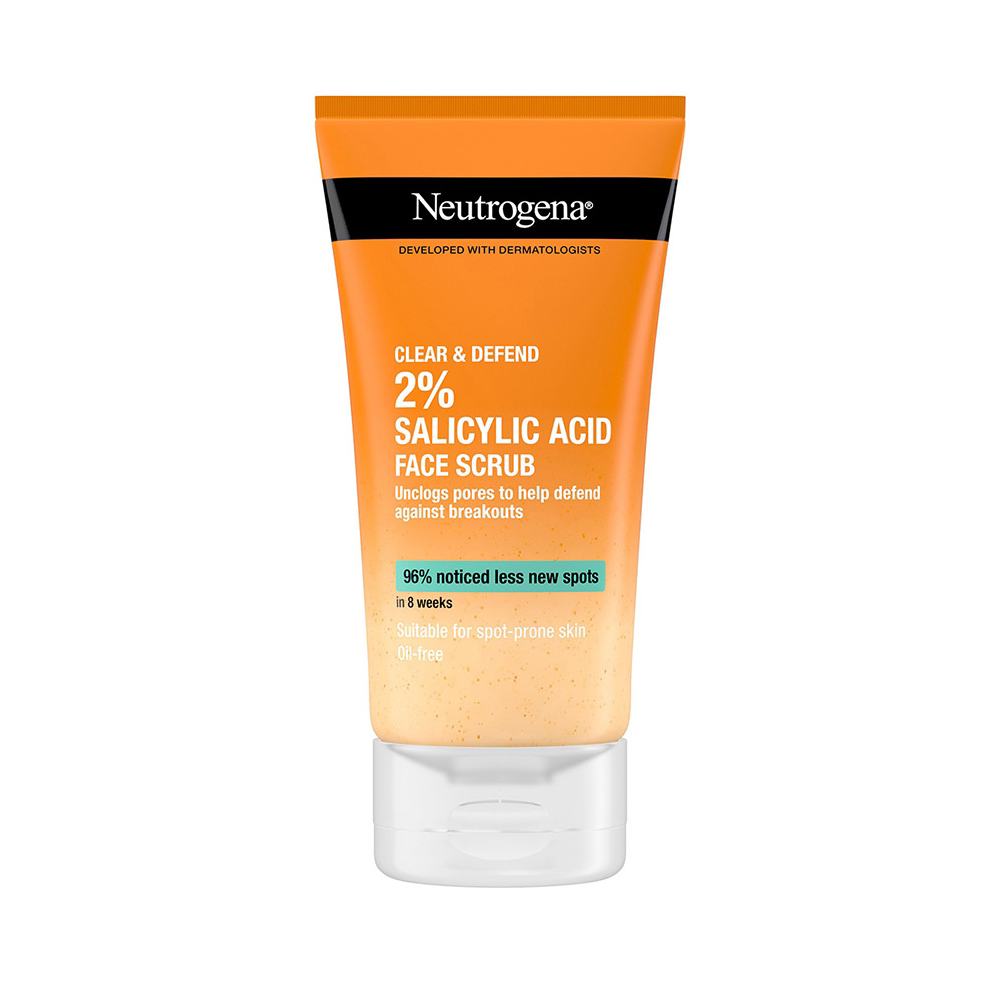 Neutrogena Clear & Defend 2% Salicylic Acid Face Scrub - 150ml