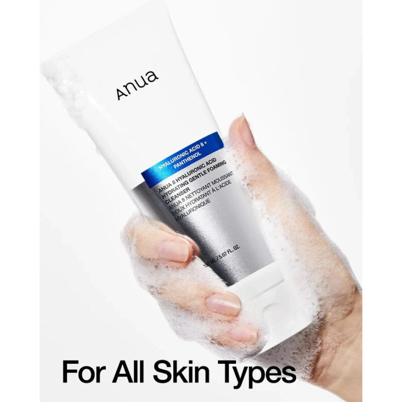 Anua 8 Hyaluronic Acid Hydrating Gentle Foaming Cleanser 150ml - Image 4