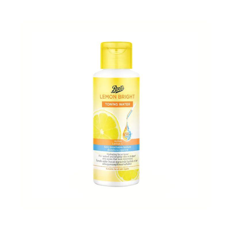 Boots-Lemon-Bright-Toning-Water-100ml.png Boots Lemon Bright Toning Water 100ml - Image 1
