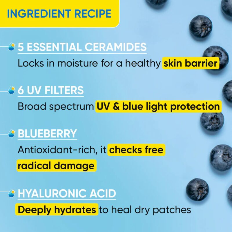 Dot-amp-Key-Blueberry-Hydrate-Barrier-Repair-Sunscreen-SPF-50-PA-80gm-5.jpg Dot & Key Blueberry Hydrate Barrier Repair Sunscreen SPF 50+ PA++++ (80gm) - Image 3
