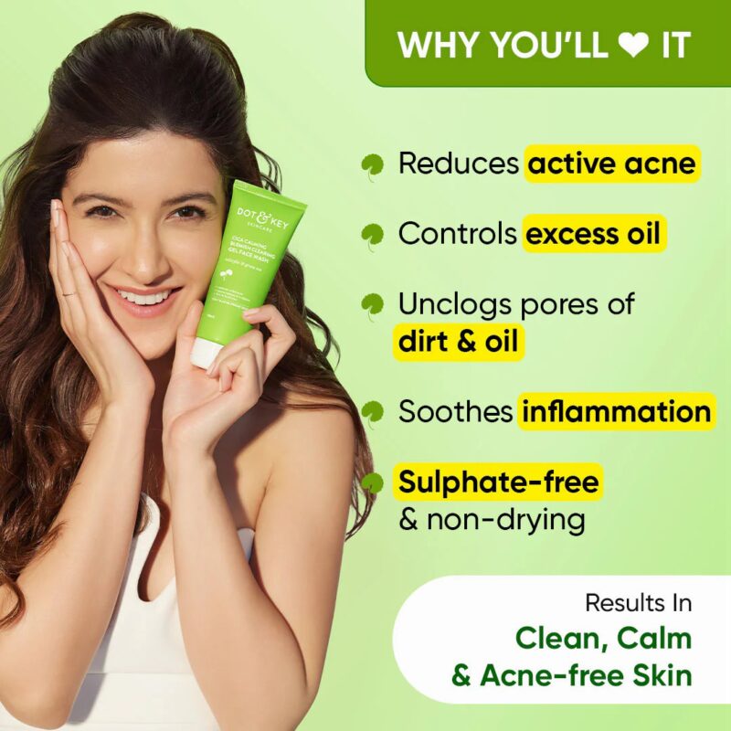 Dot & Key Cica Calming Blemish Clearing Gel Face Wash 100ml - Image 3