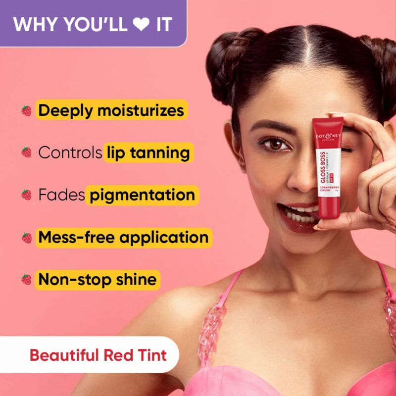 Dot-amp-Key-Gloss-Boss-Vitamin-C-E-SPF30-Lip-Balm-Strawberry-Crush-12g3.jpg Dot & Key Gloss Boss Vitamin C + E SPF30 Lip Balm - Strawberry Crush 12g - Image 10