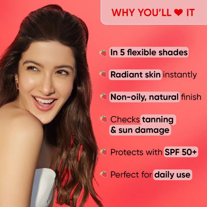 Dot & Key Strawberry Dew Tinted Sunscreen SPF 50+ 50ml - Porcelain - Image 5