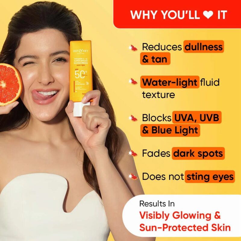 Dot & Key Vitamin C + E Super Bright Sunscreen SPF 50+ PA++++ (80gm) - Image 6