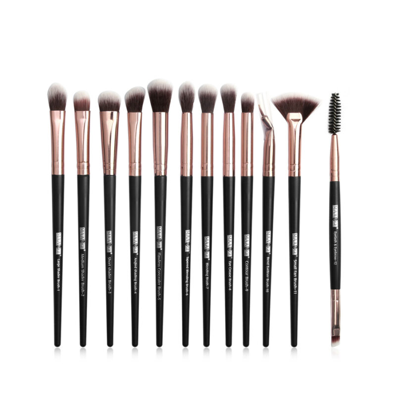 Maange-Black-Eye-Makeup-Brush-Set-12pcs.jpg Maange Black Eye Makeup Brush Set - 12pcs - Image 1