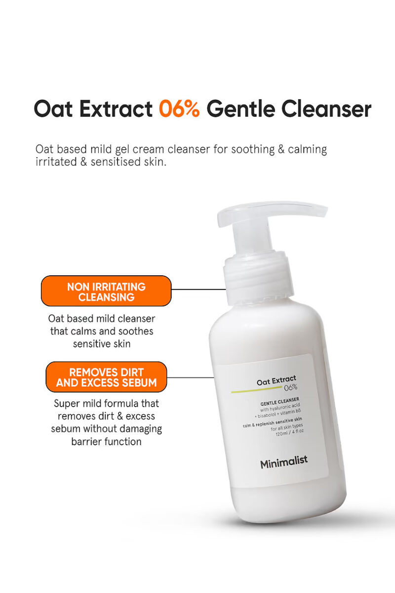 Minimalist Oat Extract 6% Gentle Cleanser 120ml - Image 3