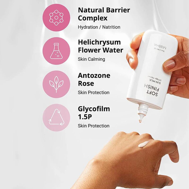 Missha Soft Finish Sun Milk Spf 50+ Pa+++ 70ml - Image 6