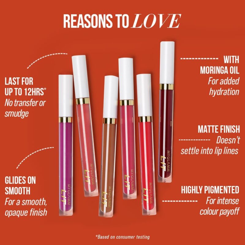 MyGlamm Lit Liquid Matte Lipstick 3ml – CU46 - Image 2