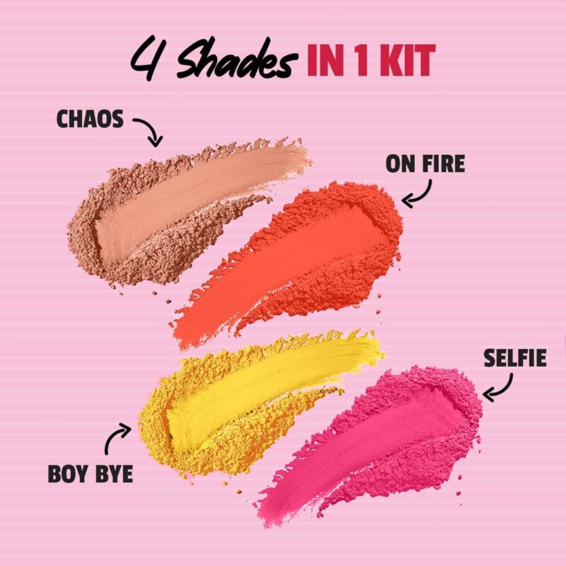 MyGlamm POPxo Makeup Collection 4 Eyeshadow Kit - Hot Mess (Expiry: 31/10/2026) - Image 3