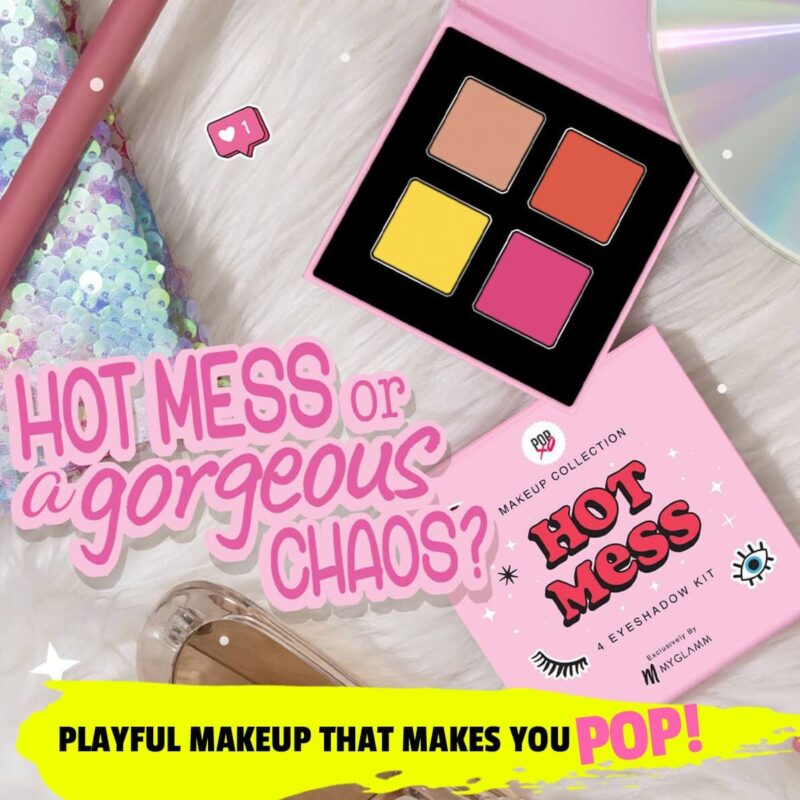 MyGlamm POPxo Makeup Collection 4 Eyeshadow Kit - Hot Mess (Expiry: 31/10/2026) - Image 8