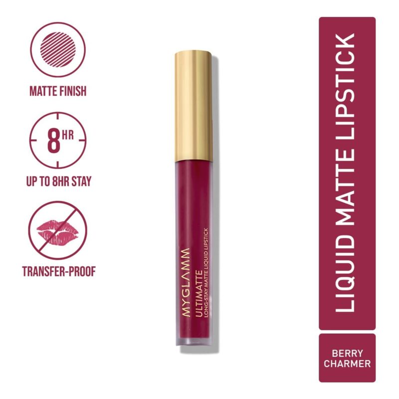 MyGlamm-Ultimatte-Long-Stay-Matte-Liquid-Lipstick-Berry-Charmer.jpg MyGlamm Ultimatte Long-Stay Matte Liquid Lipstick - Berry Charmer - Image 1