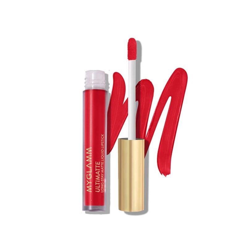 MyGlamm Ultimatte Long-Stay Matte Liquid Lipstick- Red Diva - Image 1