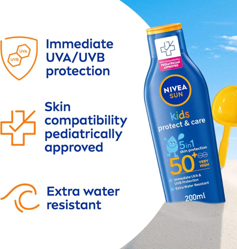 Nivea Sun Kids Protect & Care 5 In 1 Protection 50+ 200ml - Image 4