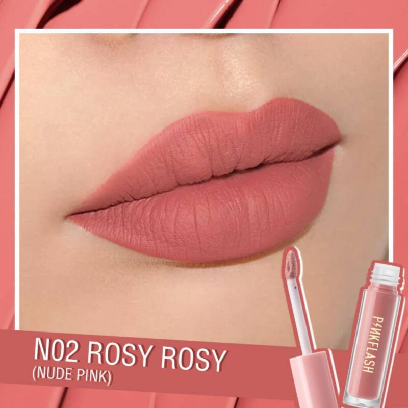 Pink-Flash-Melting-Matte-Waterproof-Lipstick-n02.jpg PINKFLASH Melting Matte Waterproof Lipcream - N02 - Image 2