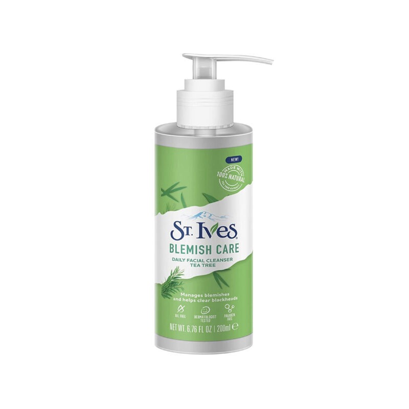 St.-Ives-Blemish-Care-Tea-Tree-Face-Wash.jpg St. Ives Blemish Care Daily Facial Cleanser Tea Tree 200ml - Image 1