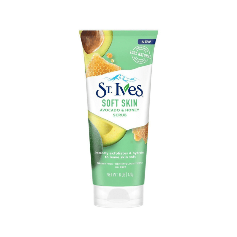 St.Ives-Soft-Skin-Avocado-Honey-Scrub-170g.png St. Ives Soft Skin Avocado & Honey Scrub 170g - Image 1