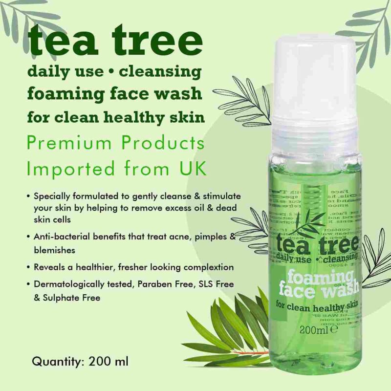 Xpel Tea Tree Foaming Face Wash 200ml - Image 2