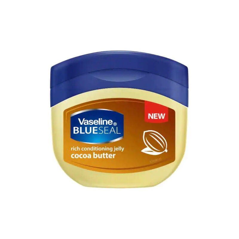 Vaseline-blueseal-Petroleum-Jelly-Cocoa-Butter-100ML.jpg Vaseline Blueseal Rich Conditioning Cocoa Butter Petroleum Jelly 100ml - Image 1