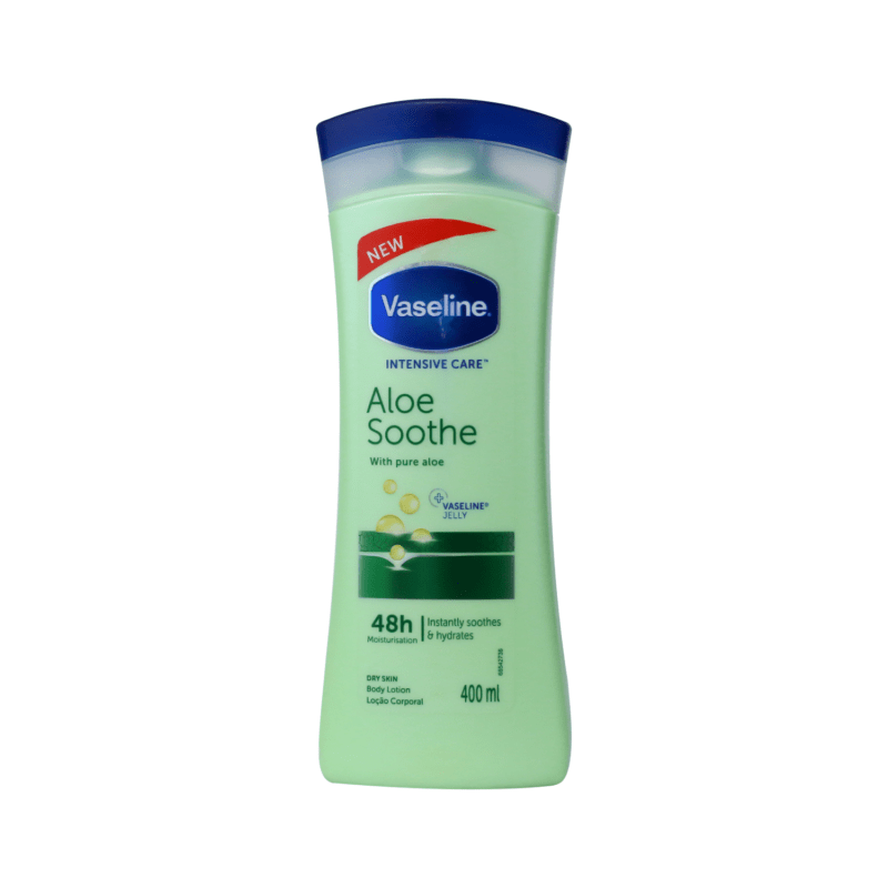 large-VcXP93uD6eKNbZPYjoa1IamW0F16qc Vaseline Intensive Care 48H Aloe Soothe Moisturising Body Lotion 400ml - Image 1