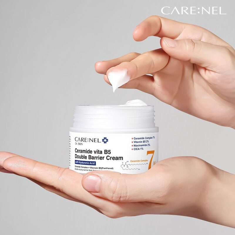 6uDTUoWs0ZfsfFu9XVxmNYQNhXCSzwWoc2sMkHBL CareNel Ceramide Vita B5 Double Barrier Cream with Hyaluronic Acid 50ml - Image 4