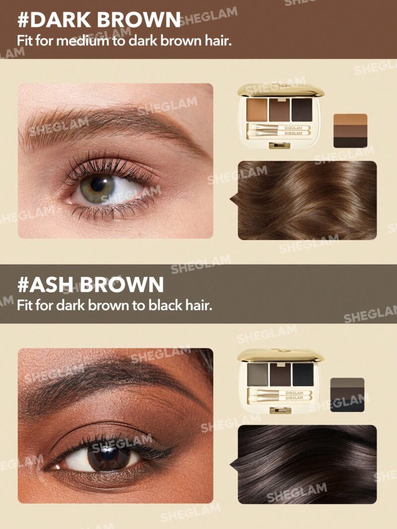 Sheglam Full-Filled Eyebrow Palette -101 Dark Brown5 Sheglam Full-Filled Eyebrow Palette -101 Dark Brown - Image 3