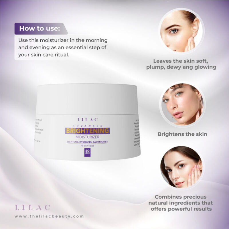 Lilac Advanced Brightening Moisturizer- All Skin Types 50gm - Image 2