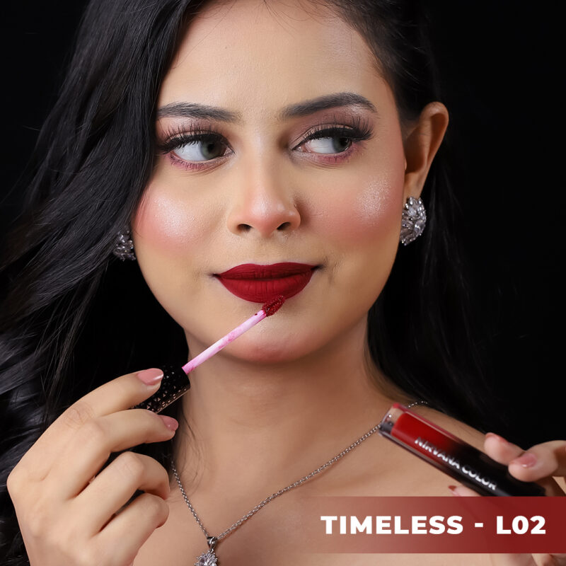 Nirvana Color Liquid Matte Lipstick - Timeless L02 5gm - Image 4