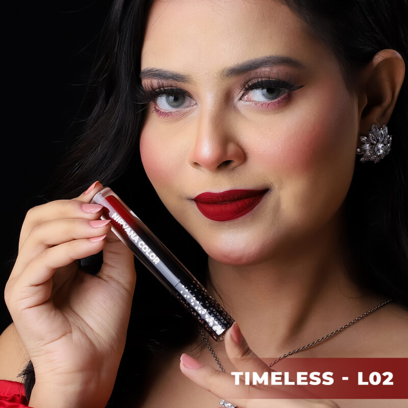 Nirvana Color Liquid Matte Lipstick - Timeless L02 5gm - Image 2