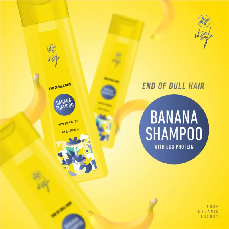 Skin Cafe End of Dull Hair Banana Shampoo with Egg Protein 250ml - Image 6