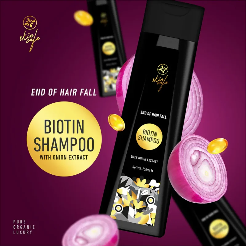 Skin Cafe End of Hair Fall Biotin Shampoo with Onion Extract 250ml - Image 5
