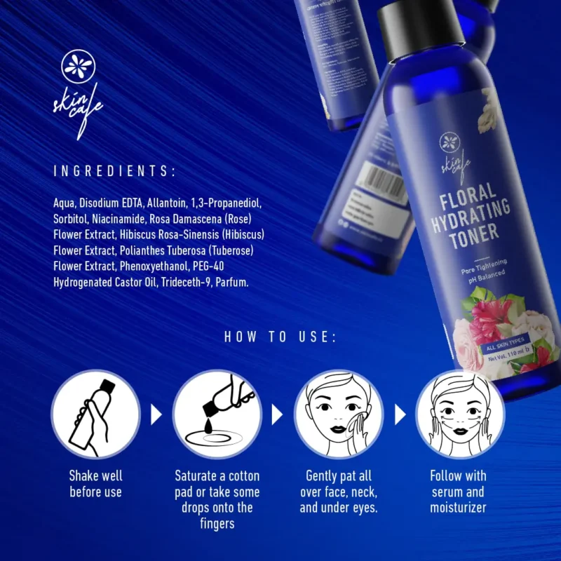 Skin Cafe Floral Hydrating Toner 110ml - Image 3
