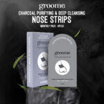 Groome Black Head Remover Charcoal Nose strips(Monthly Pack) 6 pcs - Image 3