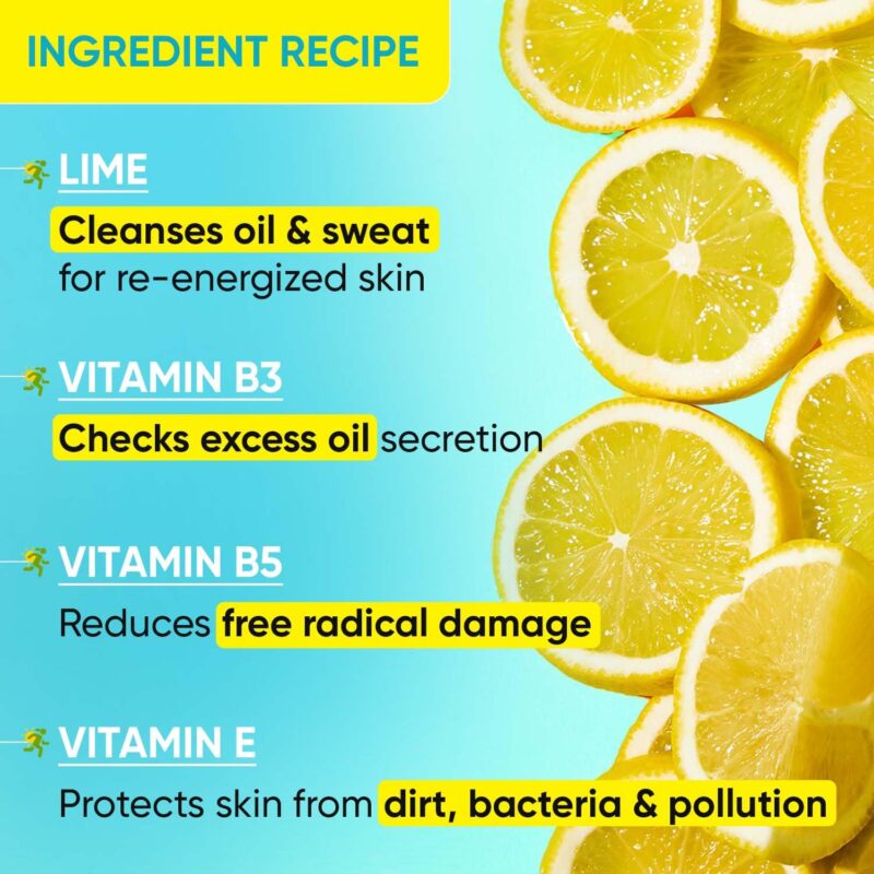 Version 1.0.0 Dot & Key Lime Rush Sports Face Wash for Oil & Sweat Control - 100ml - Image 5