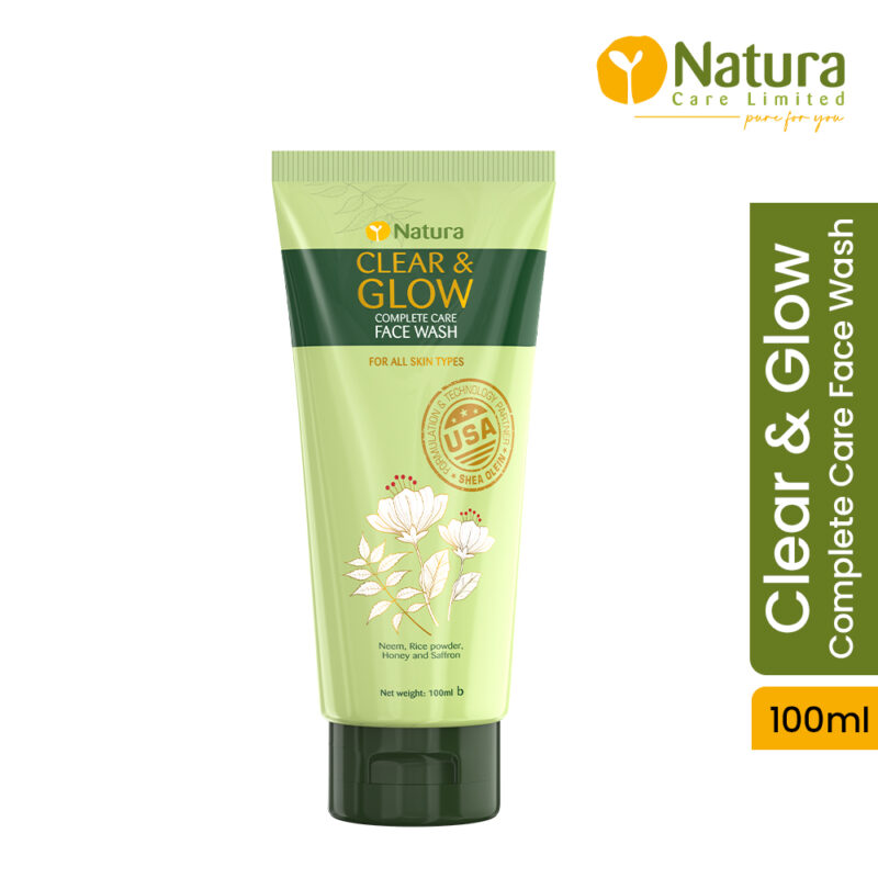 Face Wash - 100ml - White BG (1) Natura Clear & Glow Face Wash 100ml - Image 1