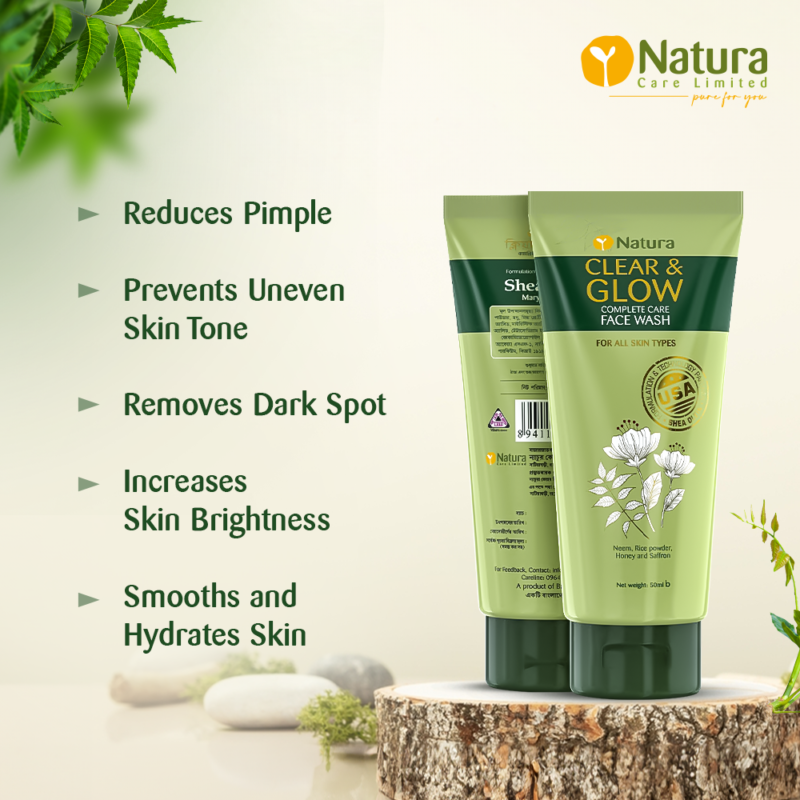NaturaCare-For Shajgog Content - Face Wash - 02 Natura Clear & Glow Face Wash 100ml - Image 6