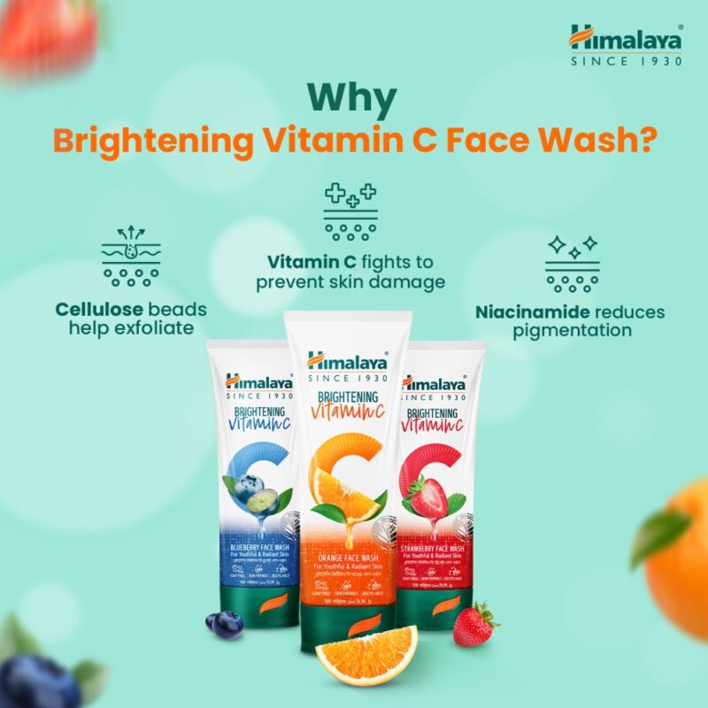 vit-c-face-wash-3 Himalaya Brightning Vitamin C Orange Face Wash-100ml - Image 4
