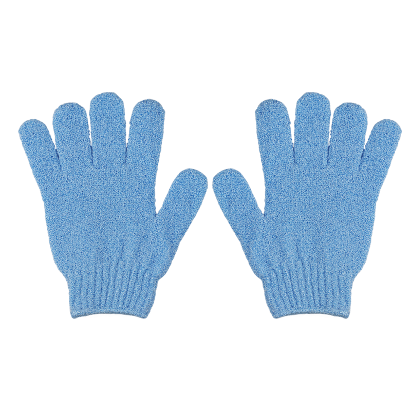 Skinlogic Exfoliating Shower Gloves 1 Pair – Blue - Image 3