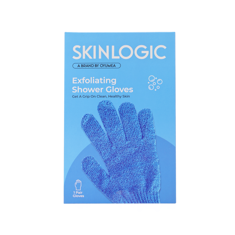 Skinlogic Exfoliating Shower Gloves 1 Pair – Blue