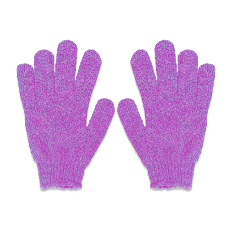 Skinlogic Exfoliating Shower Gloves- Purple 2 Skinlogic Exfoliating Shower Gloves 1 Pair – Purple - Image 2