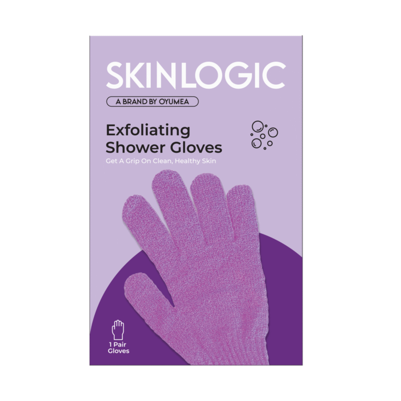 Skinlogic Exfoliating Shower Gloves 1 Pair – Purple