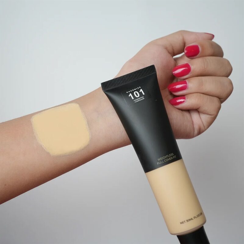 guerniss-weightless-full-cover-fit-foundation-101 Guerniss 2-in-1 Foundation + Concealer 30ml - 101 - Image 2