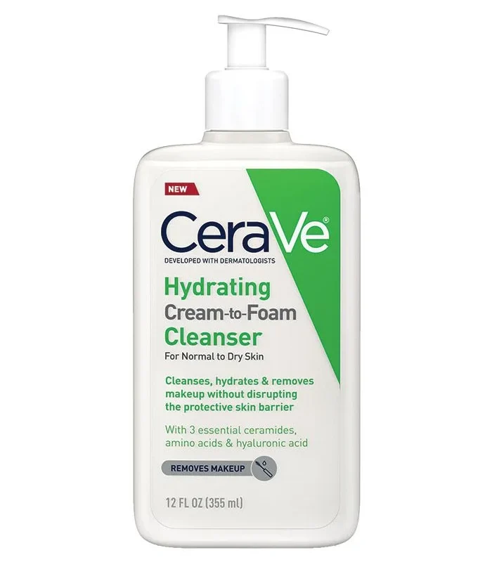 Cerave Hydrating Cream-To-Foam Cleanser For Normal To Dry Skin 355ml